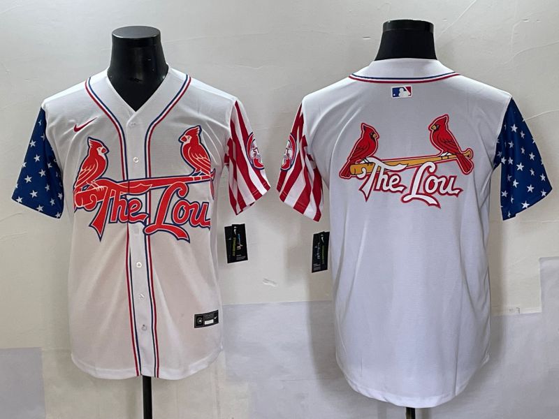 Men 2025 St.Louis Cardinals Blank White a generation of national flags Joint Name Nike MLB Jersey style 1